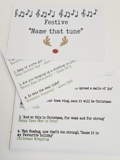 Festive 'Name that Tune' Christmas games, Christmas Stocking Filler, Family Christmas, Christmas Eve Gift, Christmas Table Present