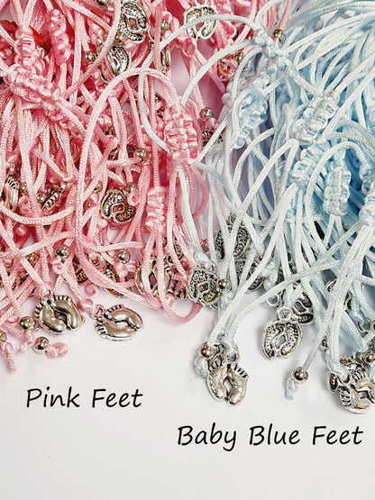 Cute Baby Panda - Personalised Baby Shower Wish Bracelet, Mummy to Be, Charm String Bracelet, Personalised Gift - ca34