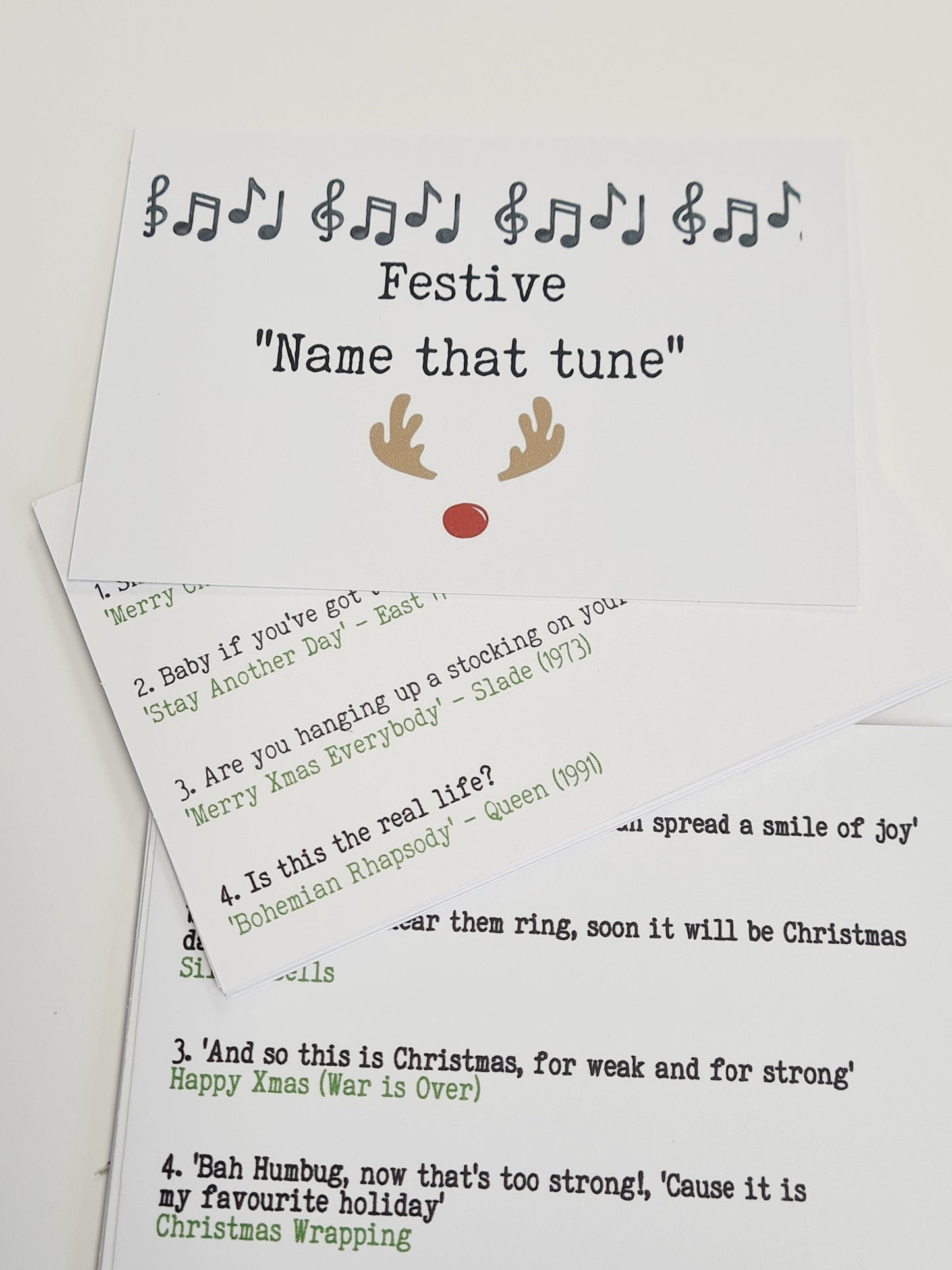 Festive 'Name that Tune' Christmas games, Christmas Stocking Filler, Family Christmas, Christmas Eve Gift, Christmas Table Present