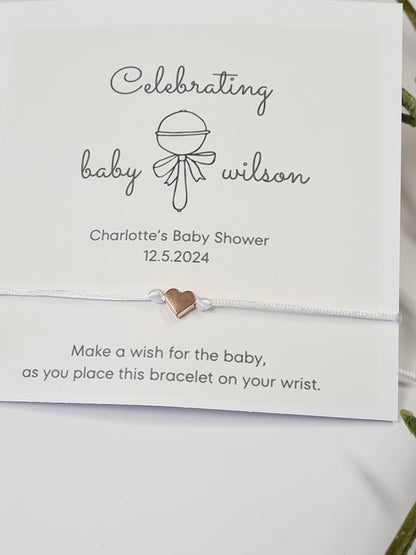Baby Shower Wish Bracelet: Rattle Keepsake Favor