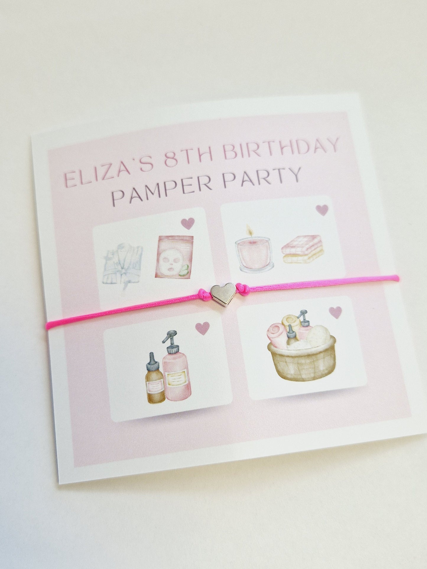 Birthday -Girls Weekend-Pamper Party -Spa Party - Slumber - Spa Weekend - Wish String Charm Bracelet - Party bag filler - Personalised -PAm5