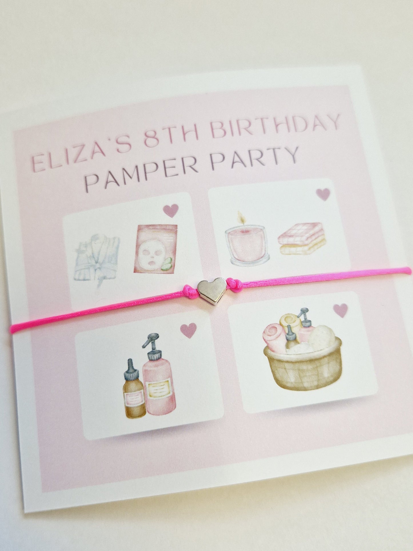 Birthday -Girls Weekend-Pamper Party -Spa Party - Slumber - Spa Weekend - Wish String Charm Bracelet - Party bag filler - Personalised -PAm5