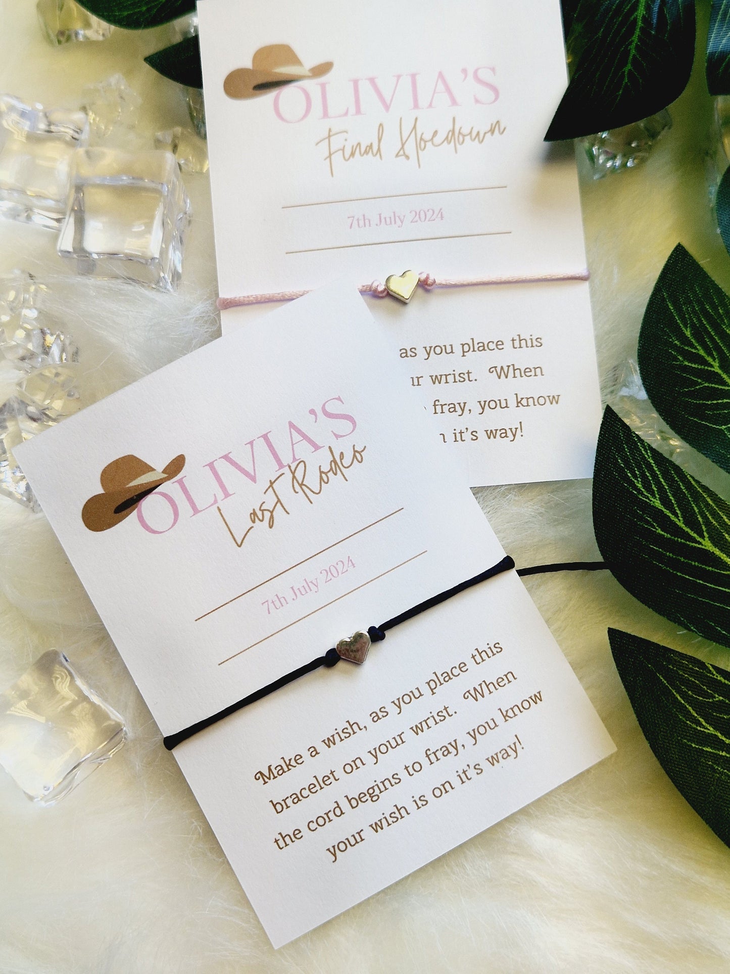 Last Rodeo Wish Bracelet: Hen Party Favour, Personalised Goodie Bag, Hen Do, Team Bride