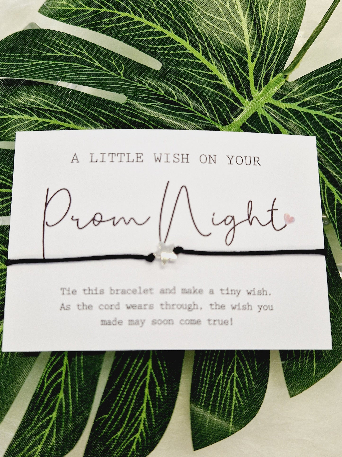 A Little Wish On Your Prom Night Wish Bracelet | Prom Gift | Prom Night Gift | Prom Gifting | End of School Gift | Bulk Gifting V54