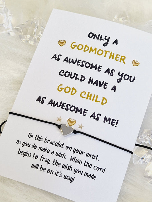 Funny Godmother Wish Bracelet: Cheeky Gift for Godmother
