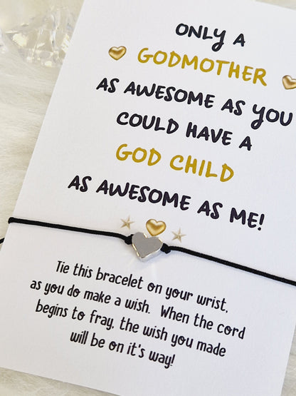 Funny Godmother Wish Bracelet: Cheeky Gift for Godmother