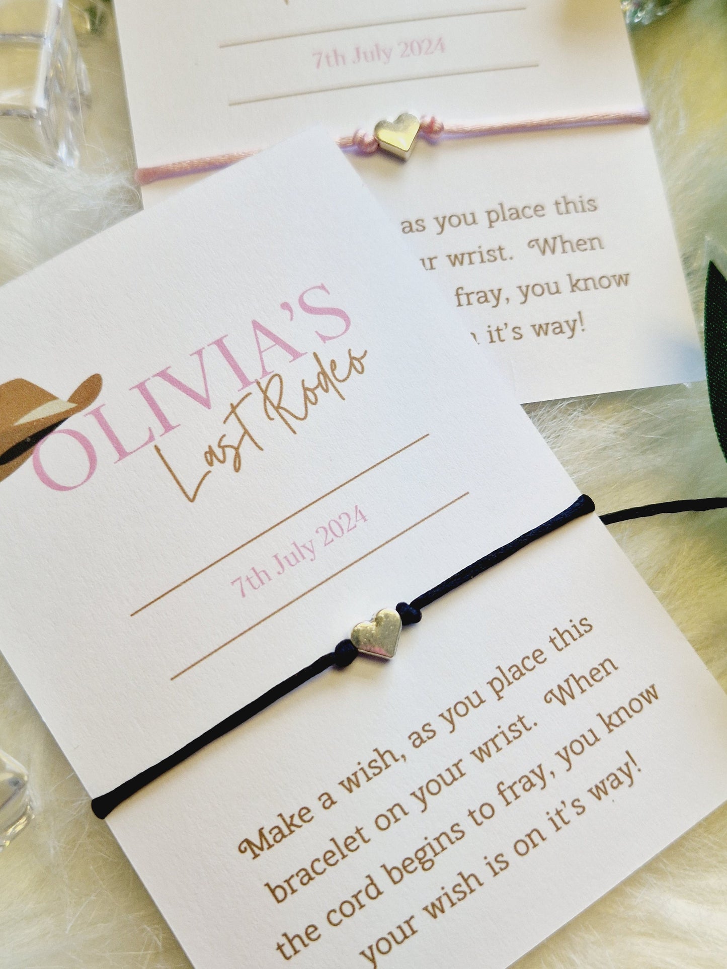 Last Rodeo Wish Bracelet: Hen Party Favour, Personalised Goodie Bag, Hen Do, Team Bride