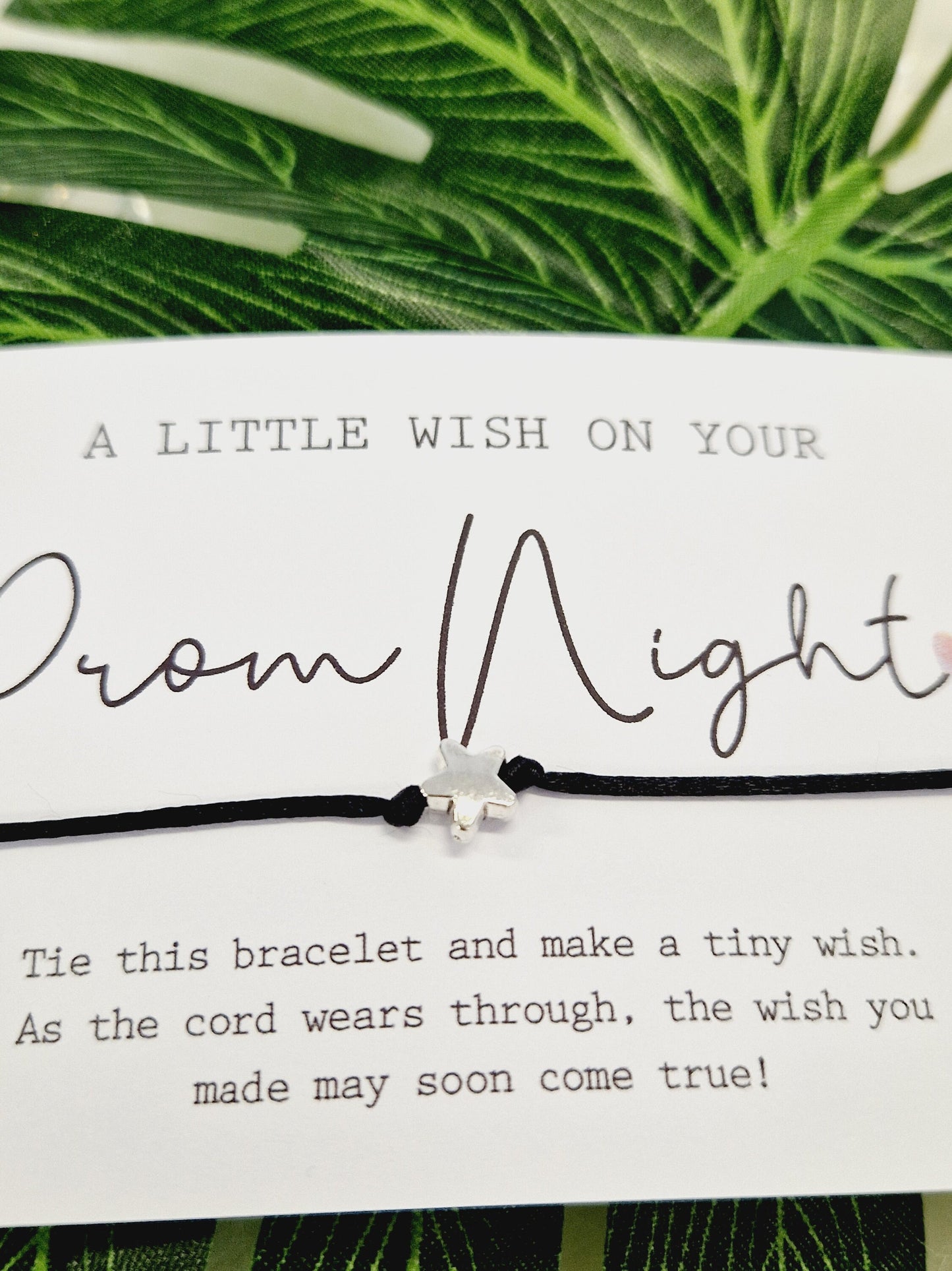 A Little Wish On Your Prom Night Wish Bracelet | Prom Gift | Prom Night Gift | Prom Gifting | End of School Gift | Bulk Gifting V54