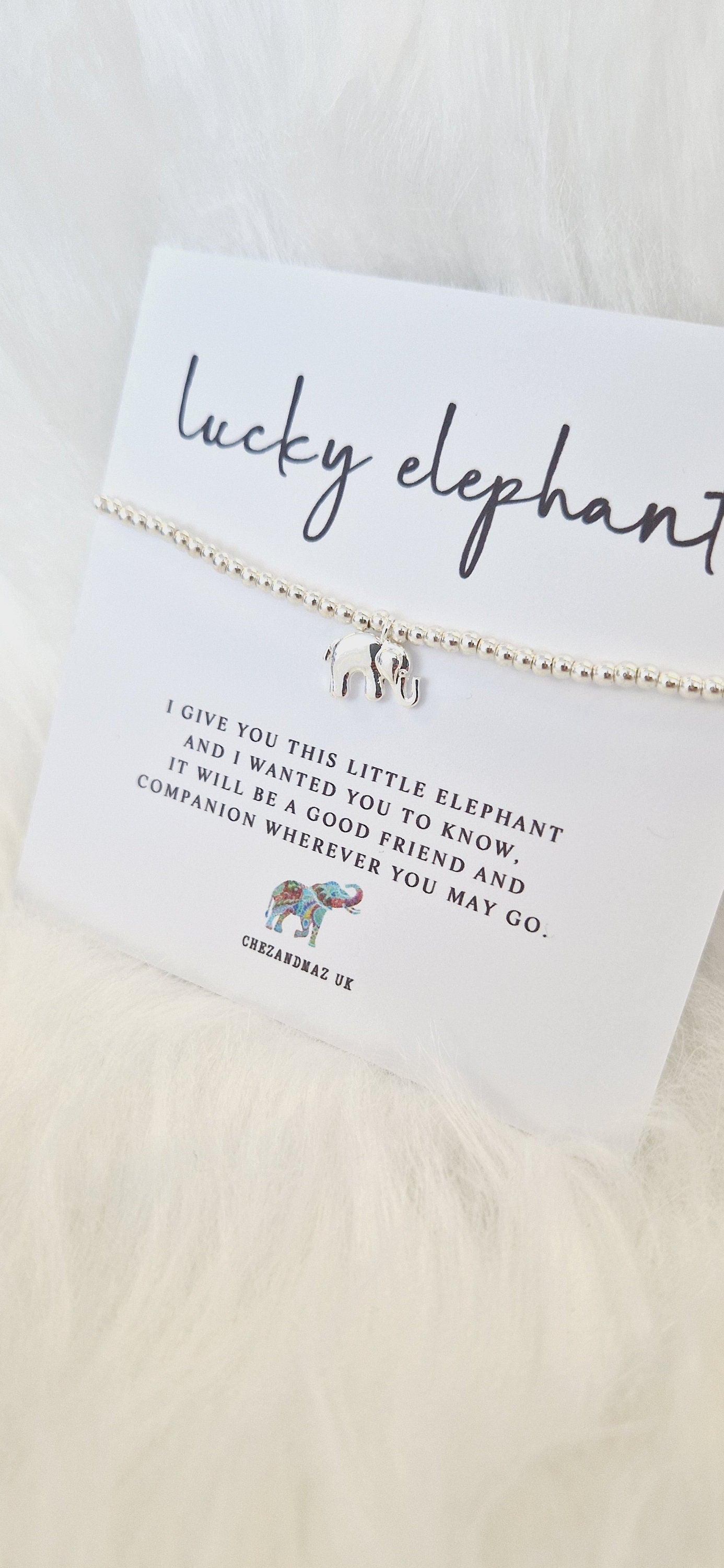 Silver Plated Elephant Charm Bracelet: Lucky Travel Gift