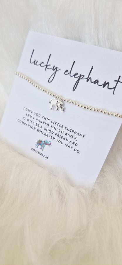 Silver Plated Elephant Charm Bracelet: Lucky Travel Gift
