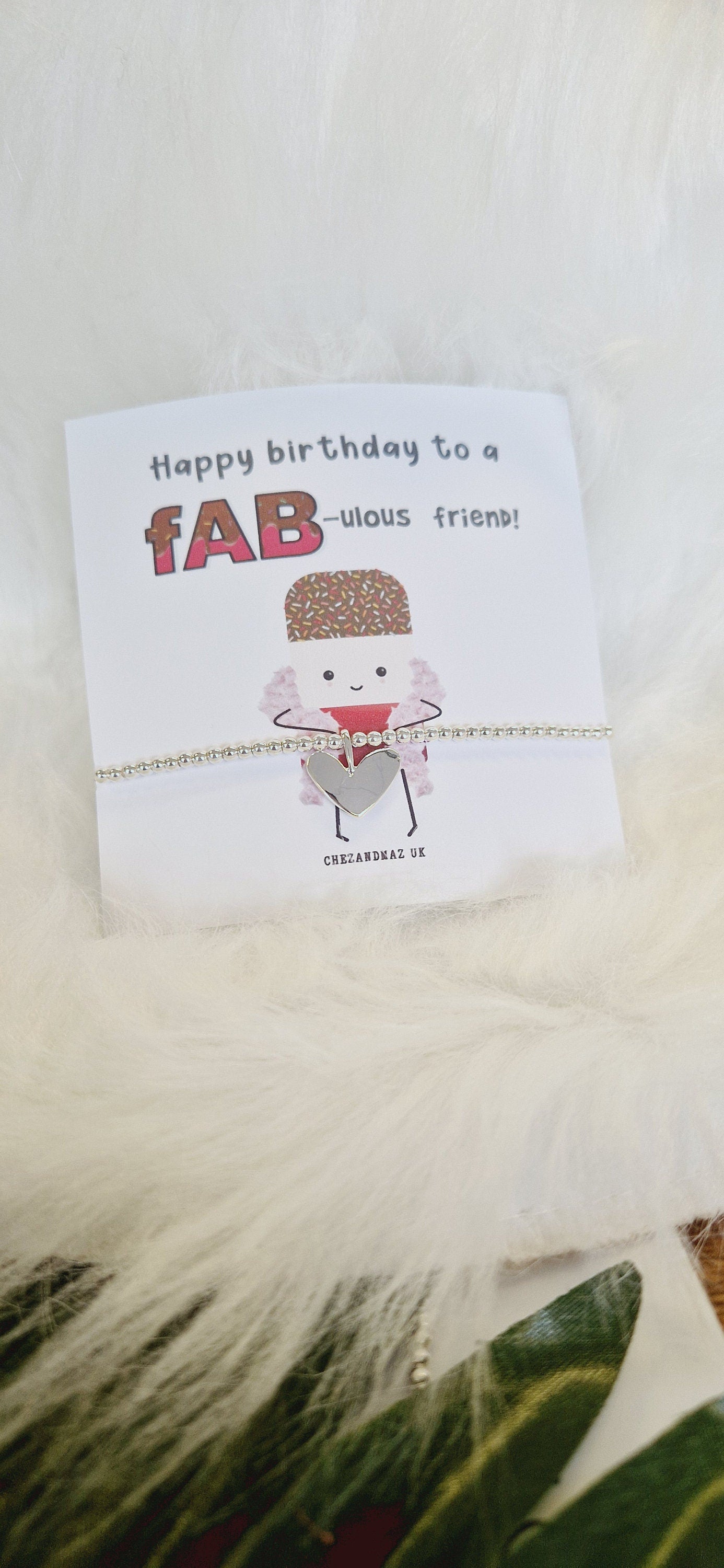 Happy Birthday to a FAB-ulous friend I  Fab Bracelet I Birthday Gift I Milestone Birthdays I Funny, Charm Bracelet