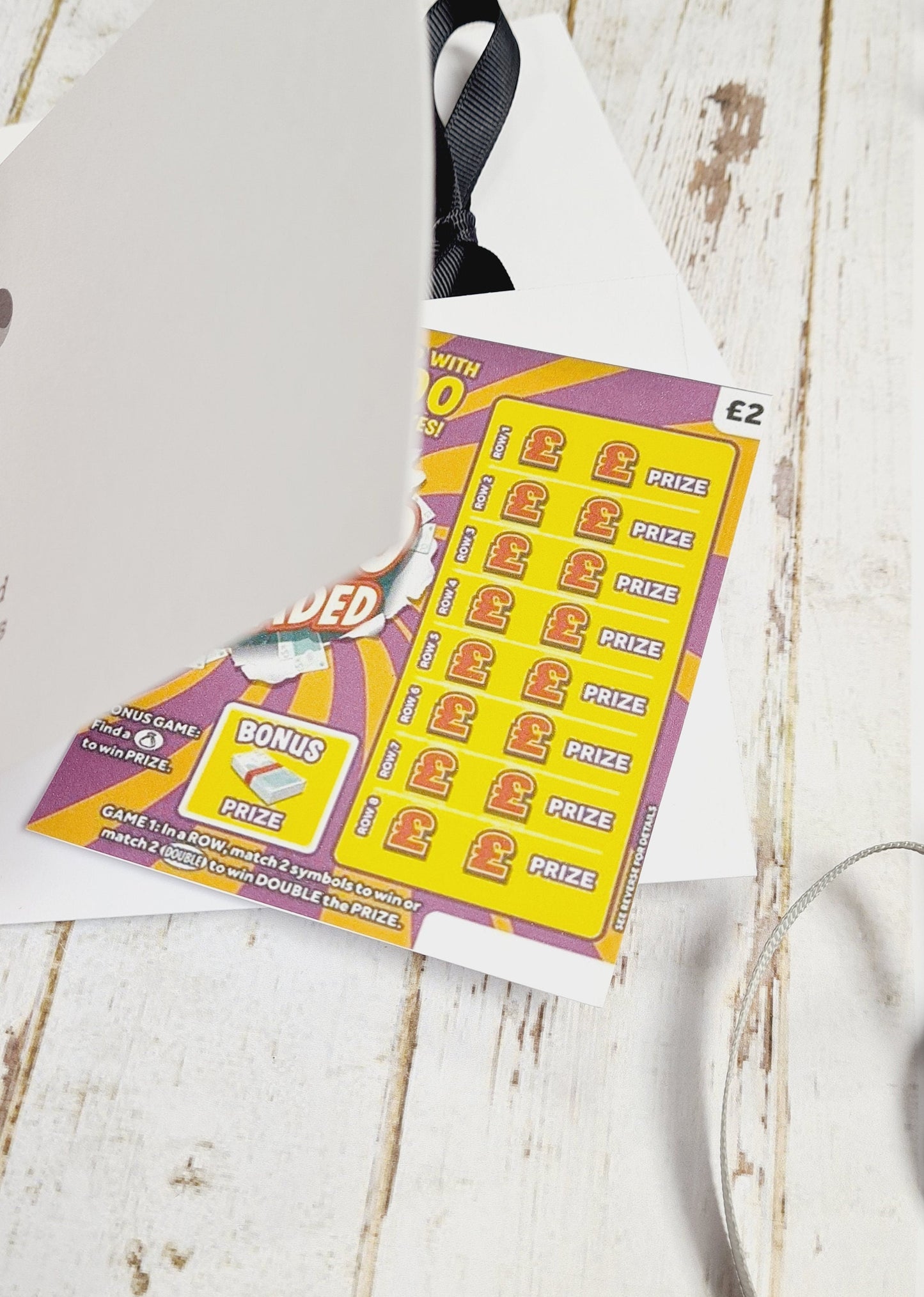 Lucky Tonight Wedding Favour Lottery Ticket Holder Lottery Ticket Holders -Scratch Card -Gift Card Holder  - Table Decoration - SC55