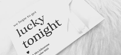 Lucky Tonight Wedding Favour Lottery Ticket Holder Lottery Ticket Holders -Scratch Card -Gift Card Holder  - Table Decoration - SC55