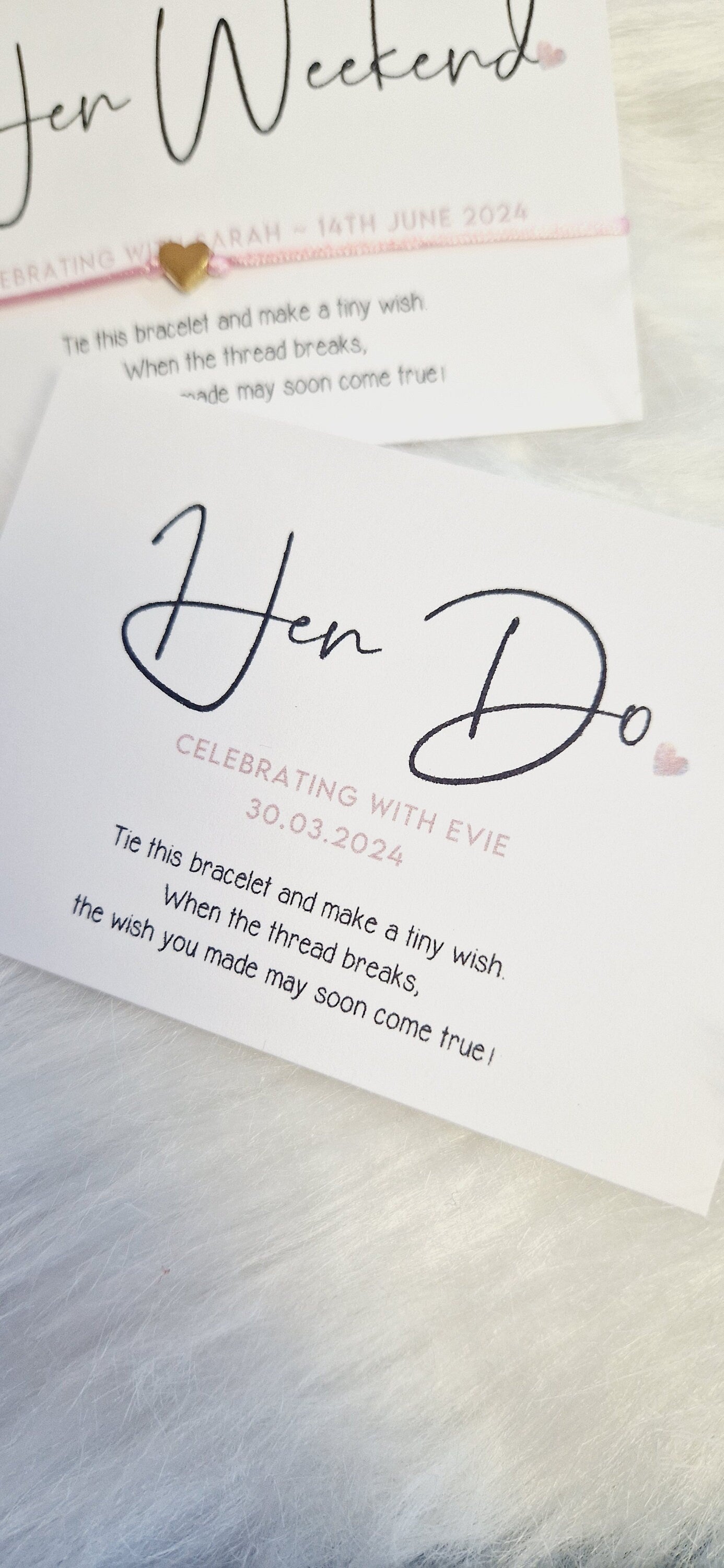 Hen Party Wish Bracelet – Minimalist Bridesmaid Favour, Adjustable Personalised Hen Party Wish Bracelet: Bride To Be Favour