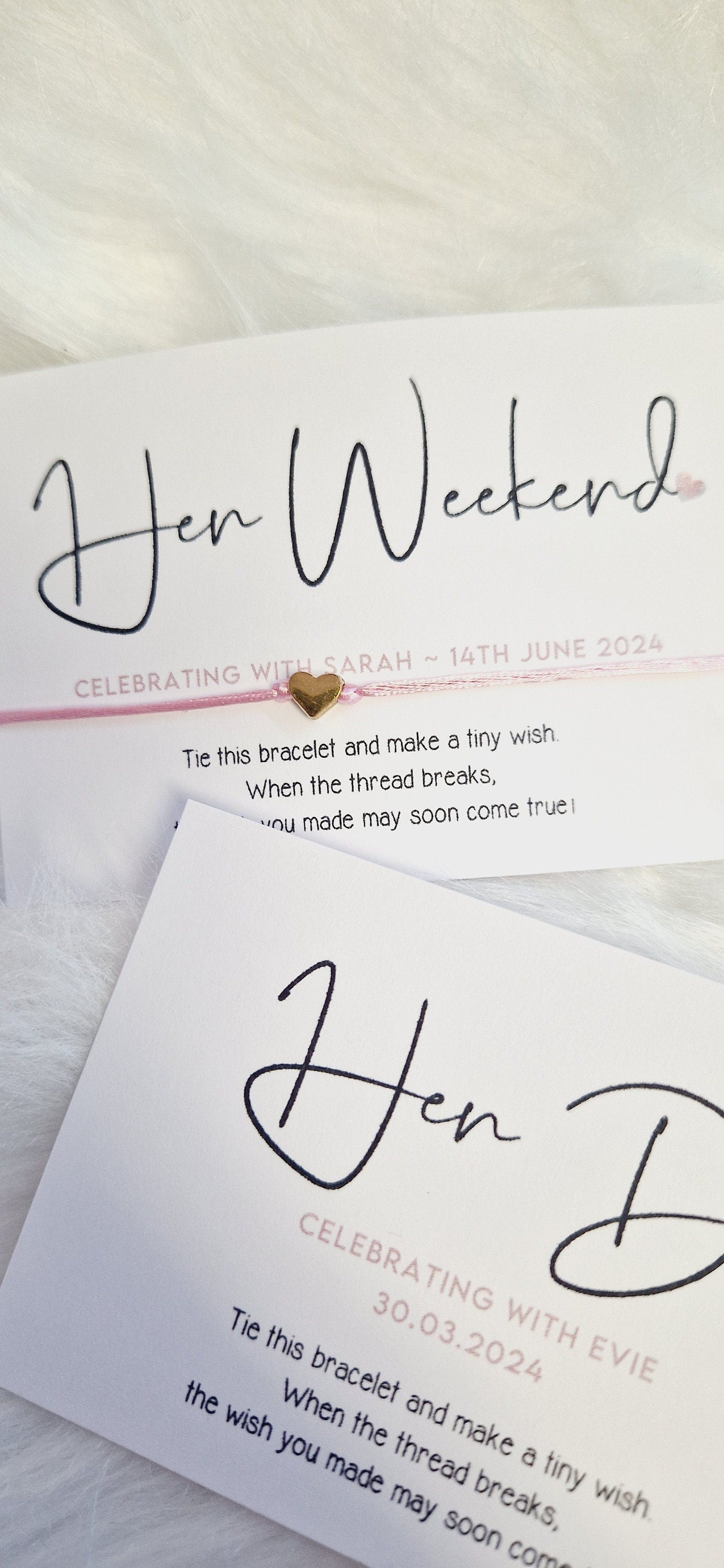 Hen Party Wish Bracelet – Minimalist Bridesmaid Favour, Adjustable Personalised Hen Party Wish Bracelet: Bride To Be Favour