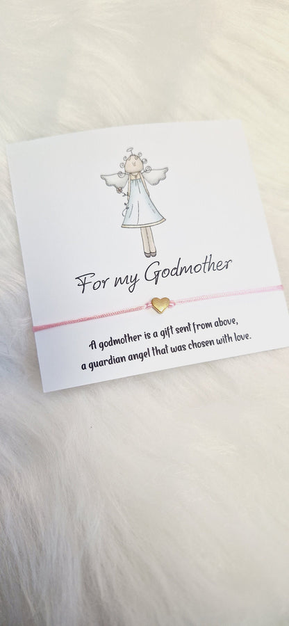 Godmother Wish Bracelet: Guardian Angel Gift