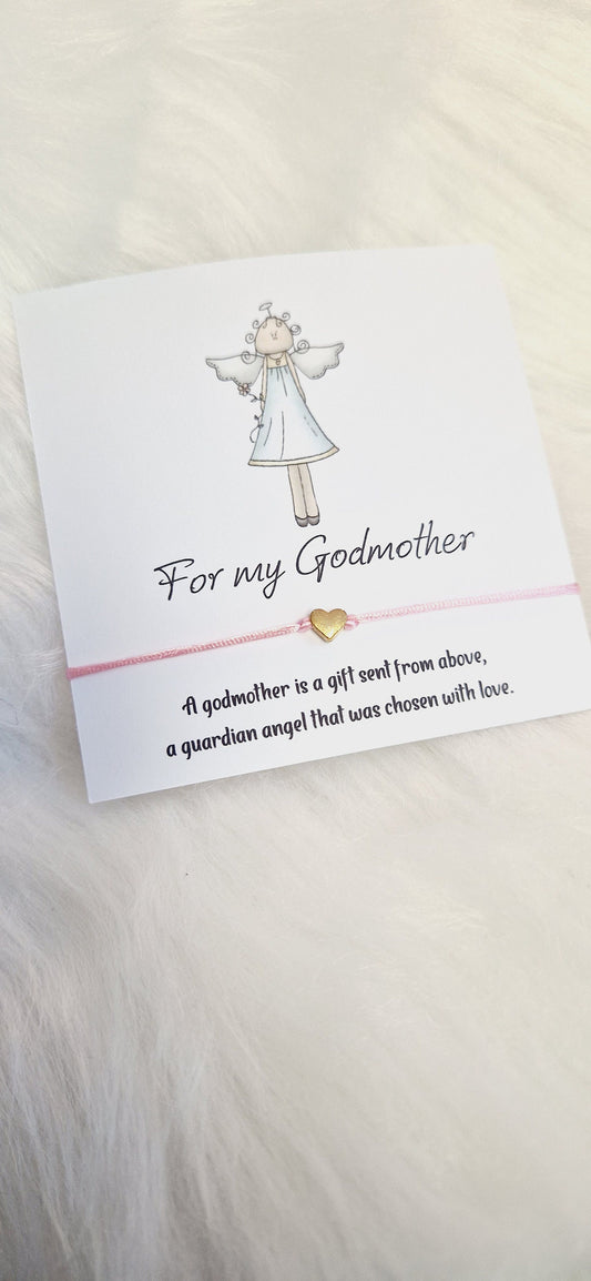 Godmother Wish Bracelet: Guardian Angel Gift