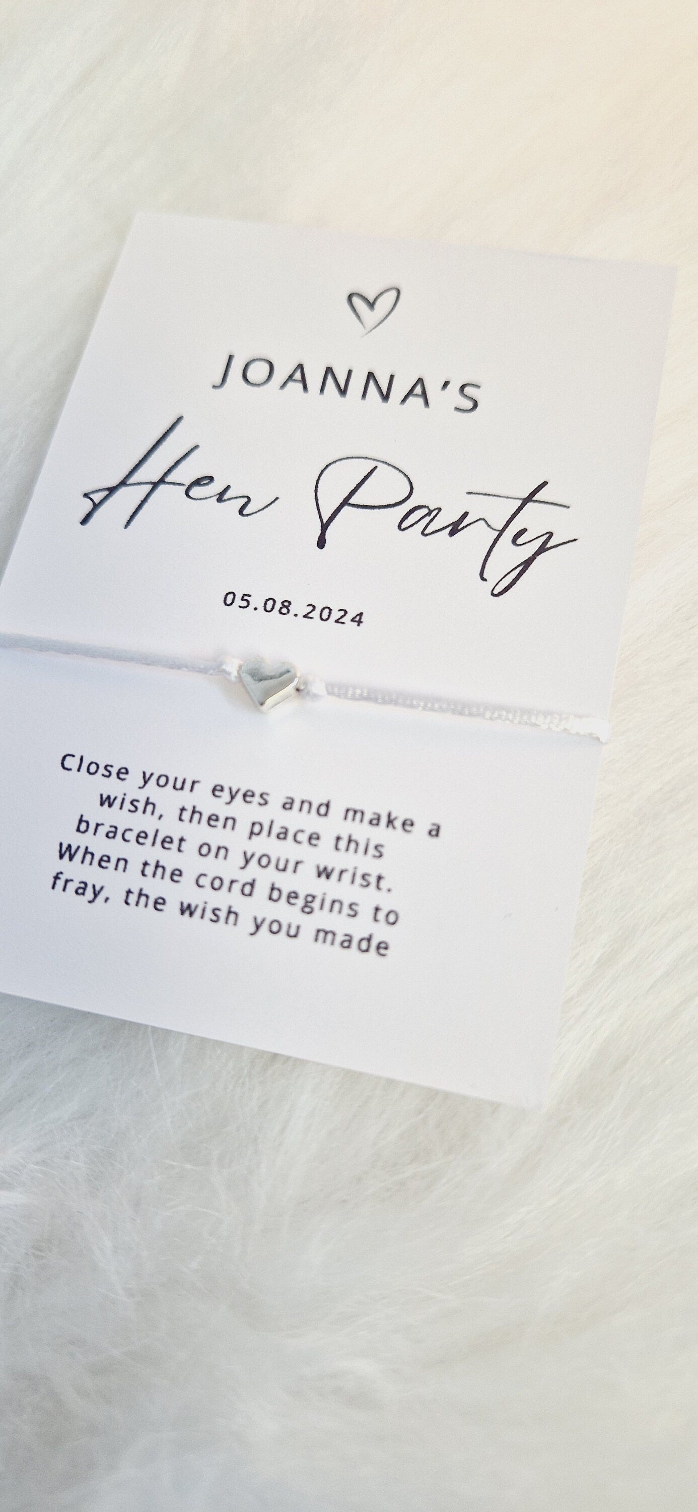 Personalized Hen Party Wish Bracelet: Bride Tribe Favor