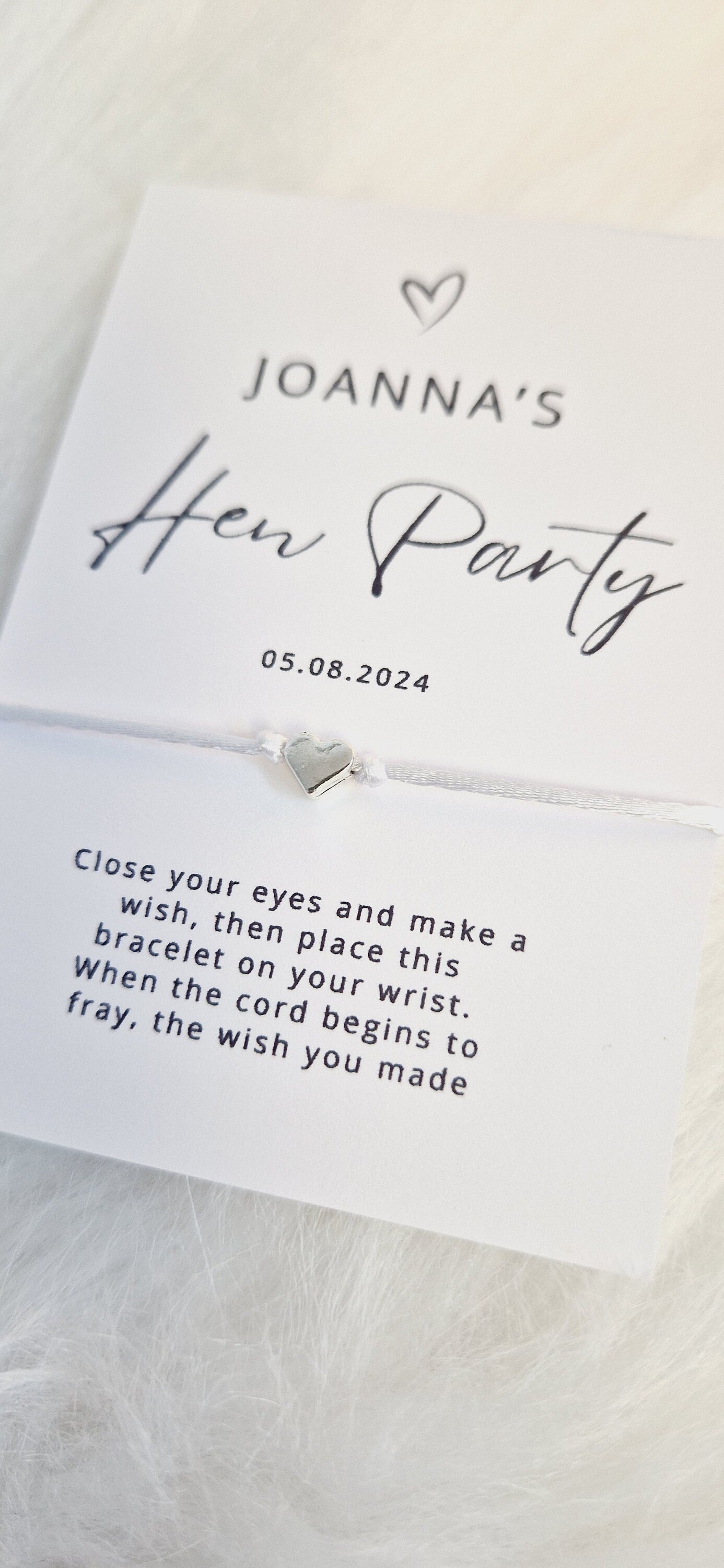 Personalized Hen Party Wish Bracelet: Bride Tribe Favor