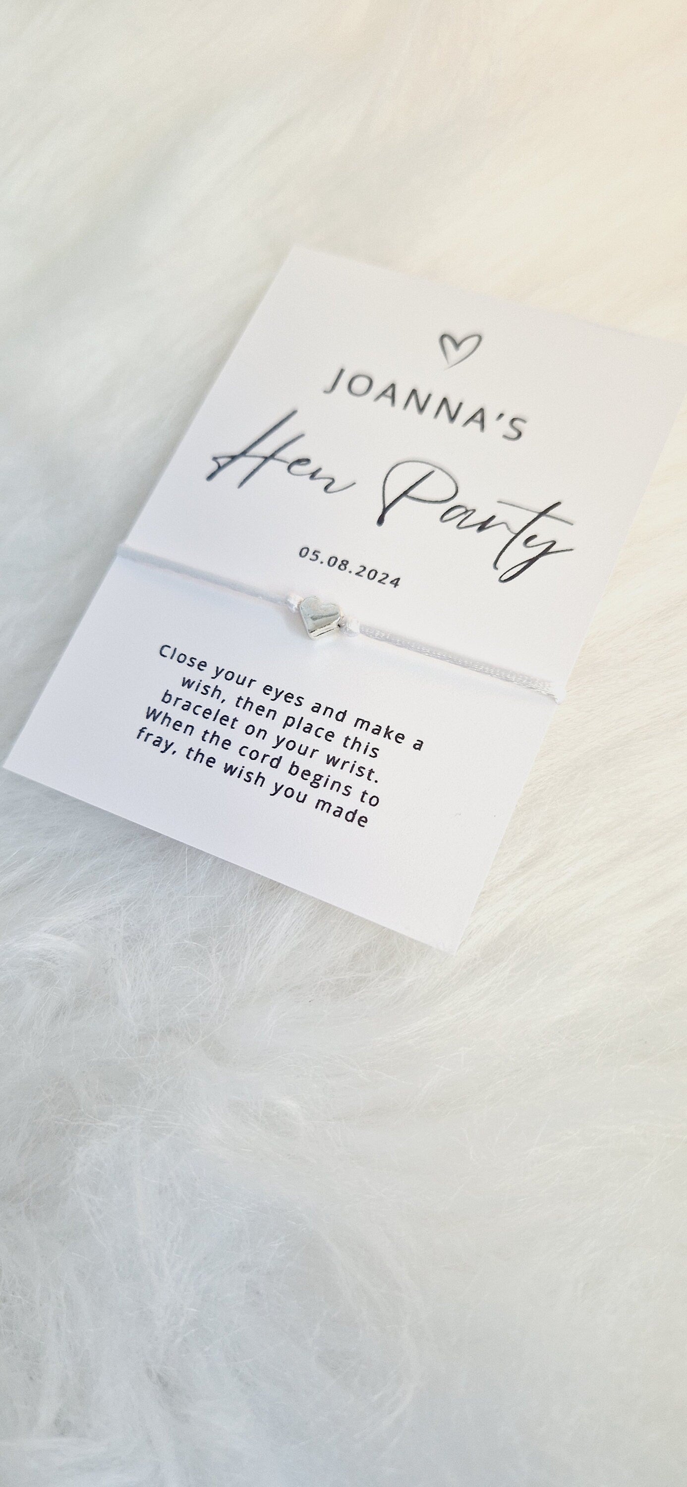 Personalized Hen Party Wish Bracelet: Bride Tribe Favor