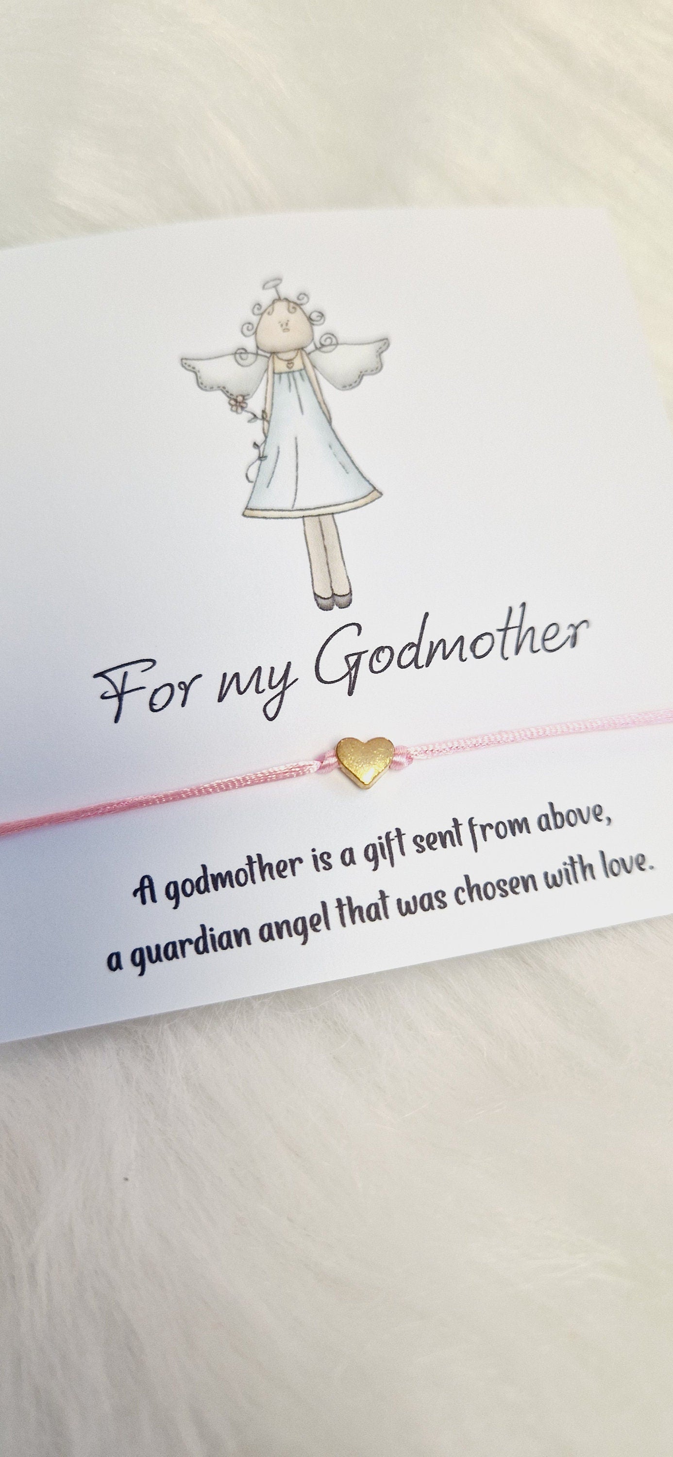 Godmother Wish Bracelet: Guardian Angel Gift