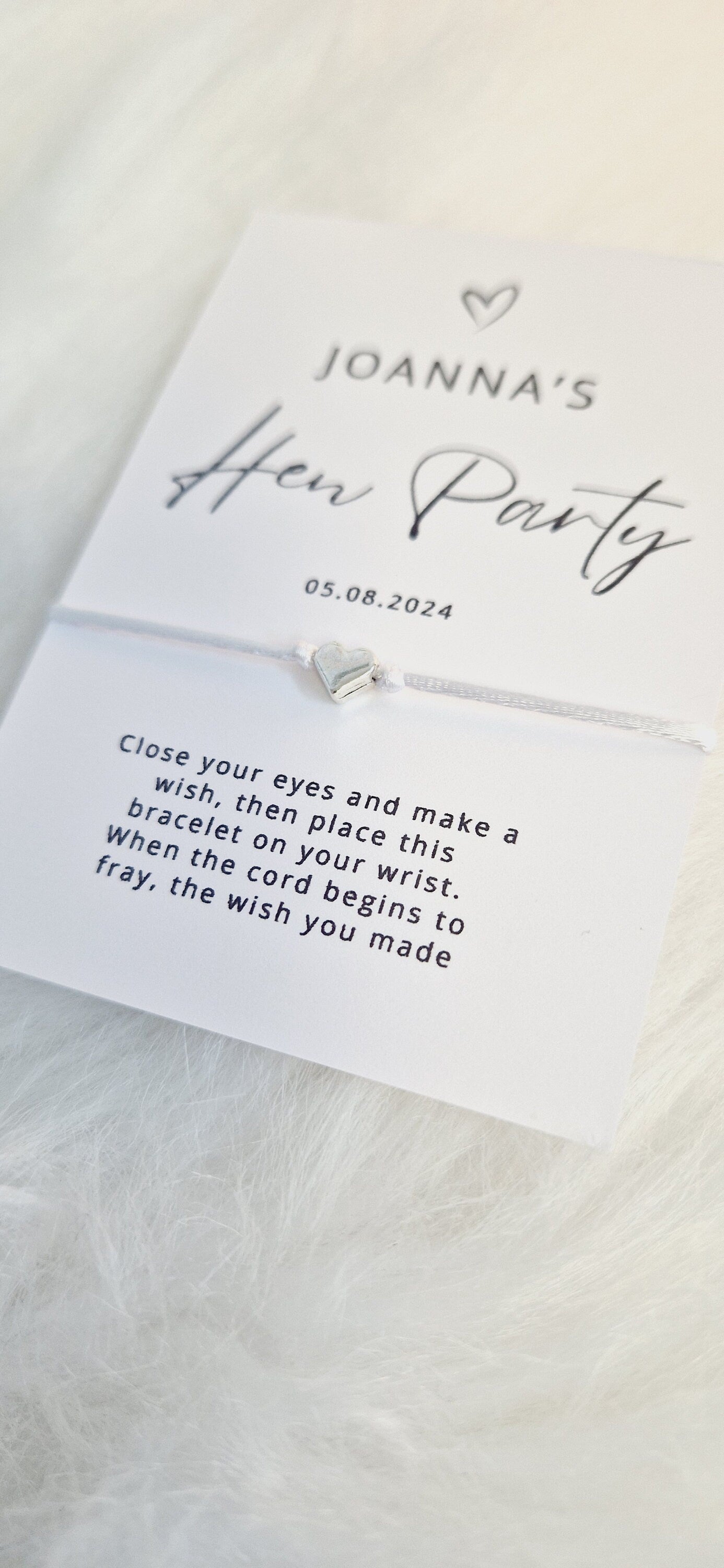 Personalized Hen Party Wish Bracelet: Bride Tribe Favor
