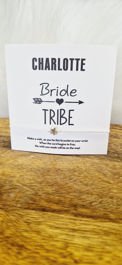 Personalised Individual Names Hen Party, Baby Shower Wish Bracelets - Personalised  - Goodie Bag Hen Weekend, Hen Do I Girls Weekend  I sa33