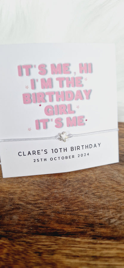 Personalised Taylor Inspired Birthday Wish Bracelet | Swift Fan |  Taylor Fan | It's Me Hi I'm The Birthday Girl It's Me I TS98