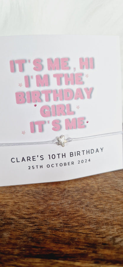 Personalised Taylor Inspired Birthday Wish Bracelet | Swift Fan |  Taylor Fan | It's Me Hi I'm The Birthday Girl It's Me I TS98