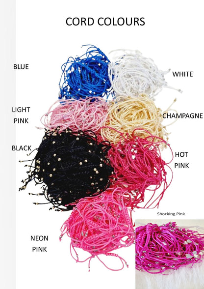 Personalised Hen Party Wish Bracelet: Bride Squad Gift, Wish string - Simple, elegant - Stars