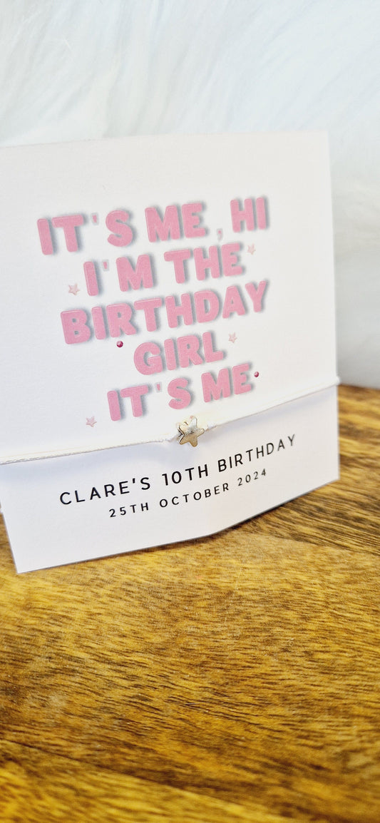 Personalised Taylor Inspired Birthday Wish Bracelet | Swift Fan |  Taylor Fan | It's Me Hi I'm The Birthday Girl It's Me I TS98