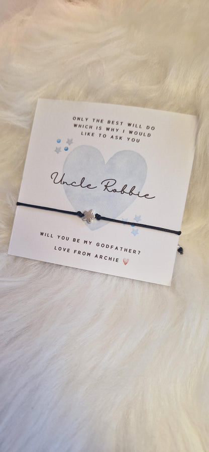 Personalised Godfather Wish Bracelet: Christening Gift