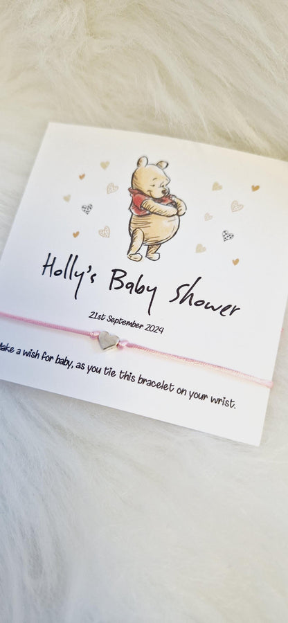 Winnie the Pooh | Teddy Bear | Wish Bracelet - Perfect Baby Shower Gift | New mum Gift | Mummy Gift | Charm Bracelet | Baby Sprinkle pt6