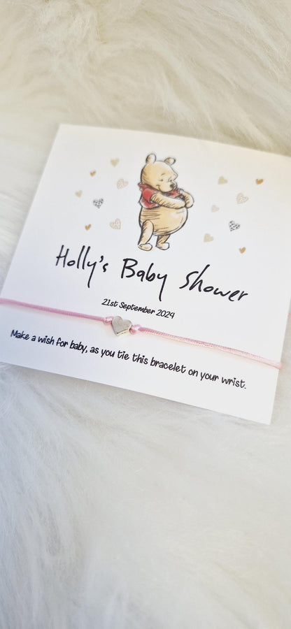 Winnie the Pooh | Teddy Bear | Wish Bracelet - Perfect Baby Shower Gift | New mum Gift | Mummy Gift | Charm Bracelet | Baby Sprinkle pt6