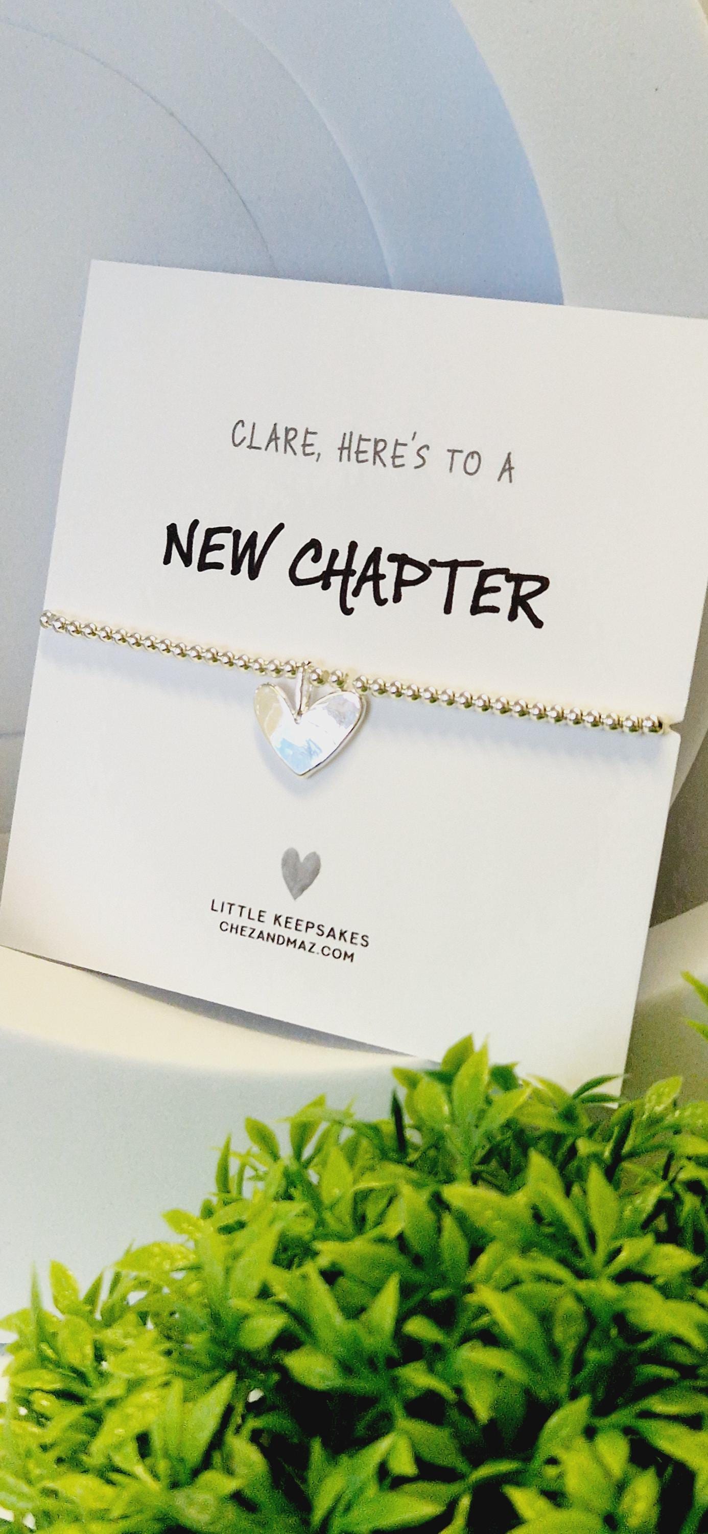 New Chapter Silver Bracelet: Heart Charm, New Beginnings Gift