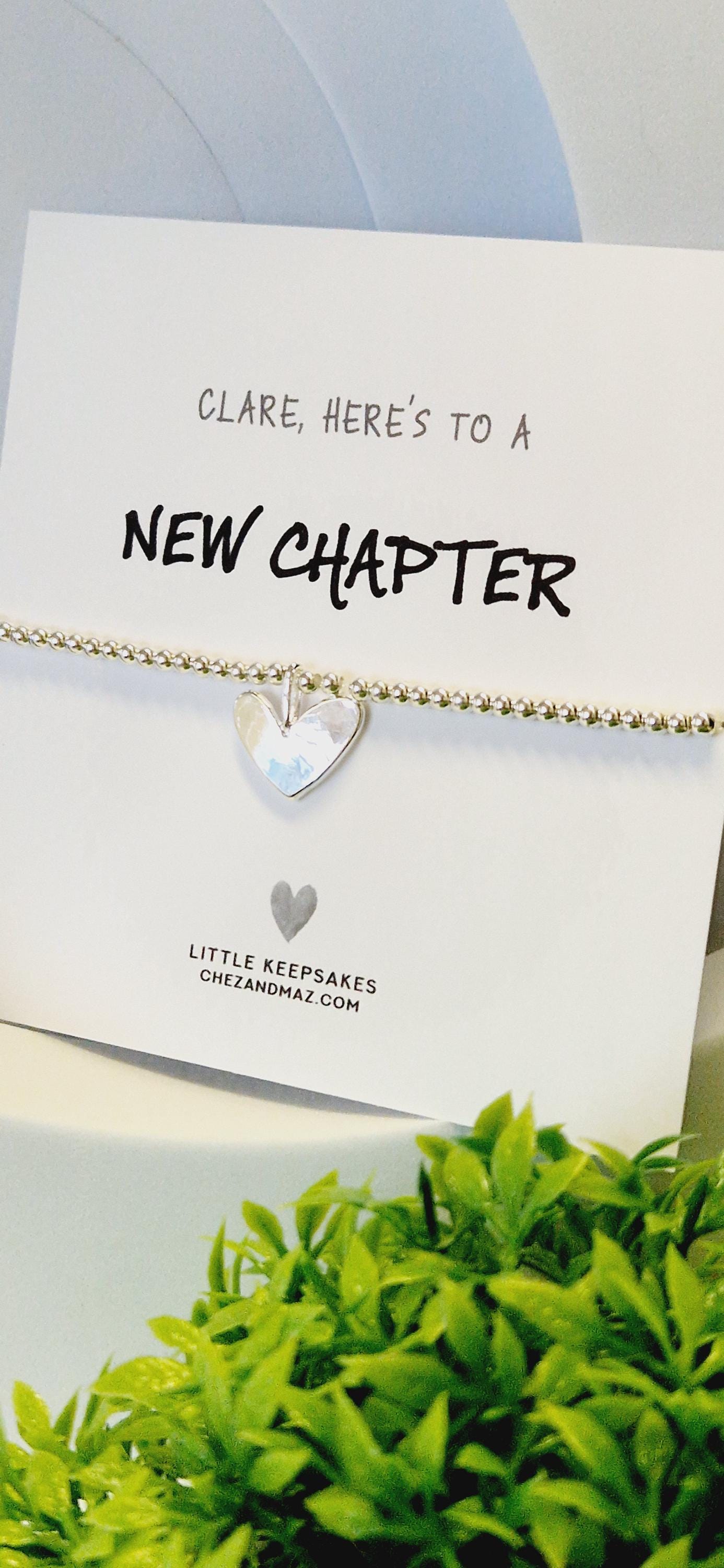 New Chapter Silver Bracelet: Heart Charm, New Beginnings Gift
