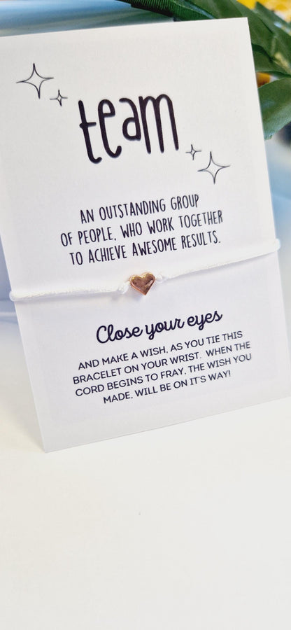 Team Wish Bracelet: Appreciation Gift for Staff & Students