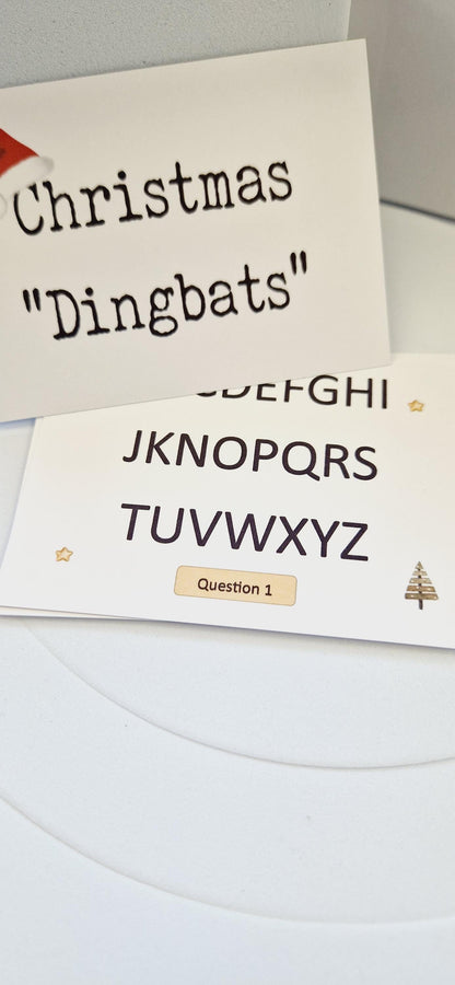 Christmas Dingbats Game: Festive Table Talkers, Cracker Fillers, Stocking Filler, 20 Dingbat cards