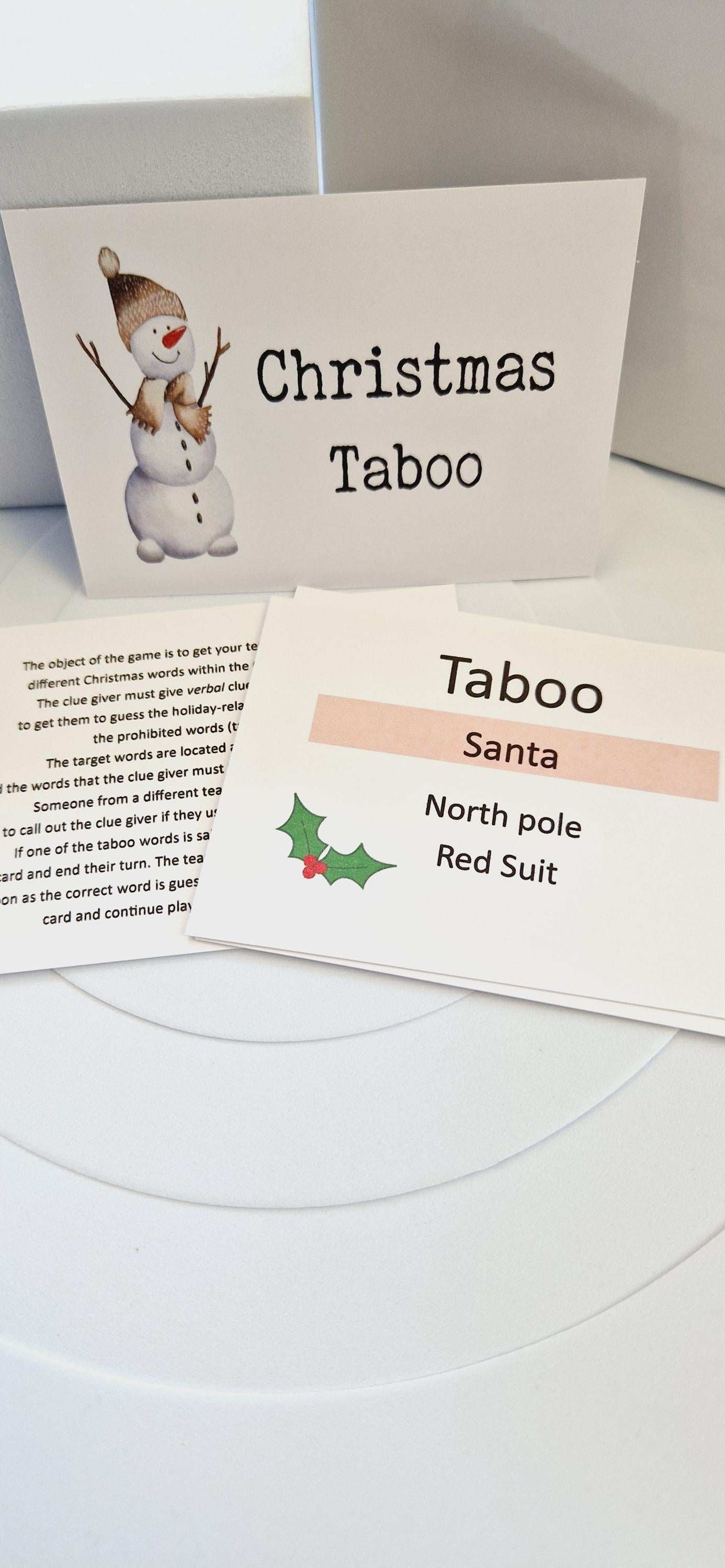 Taboo Christmas games, Christmas Stocking Filler, Family Christmas, Christmas Eve Gift, Christmas Table Present