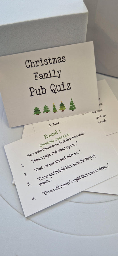 Christmas Family Pub Quiz Game: Festive Stocking Filler - Table Games - Dinner Games