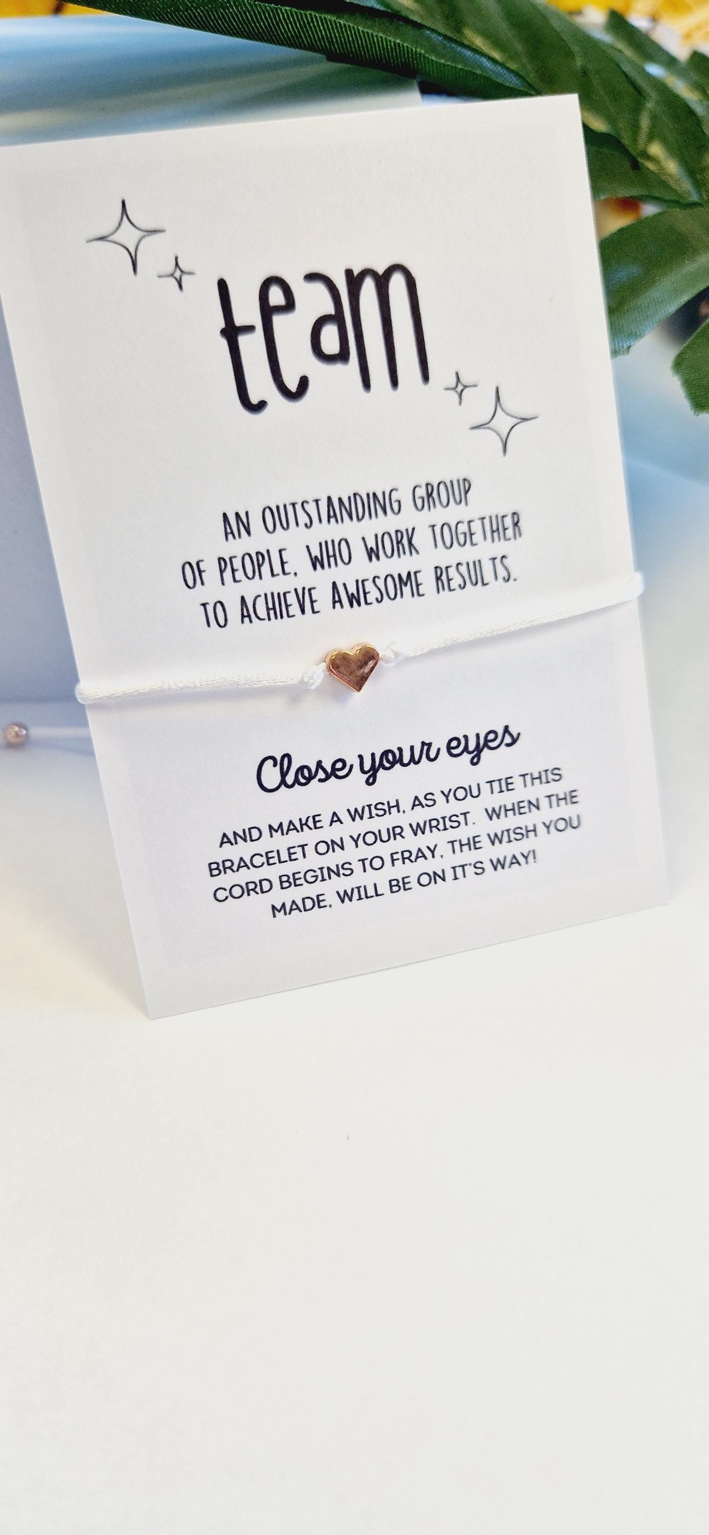Team Wish Bracelet: Appreciation Gift for Staff & Students