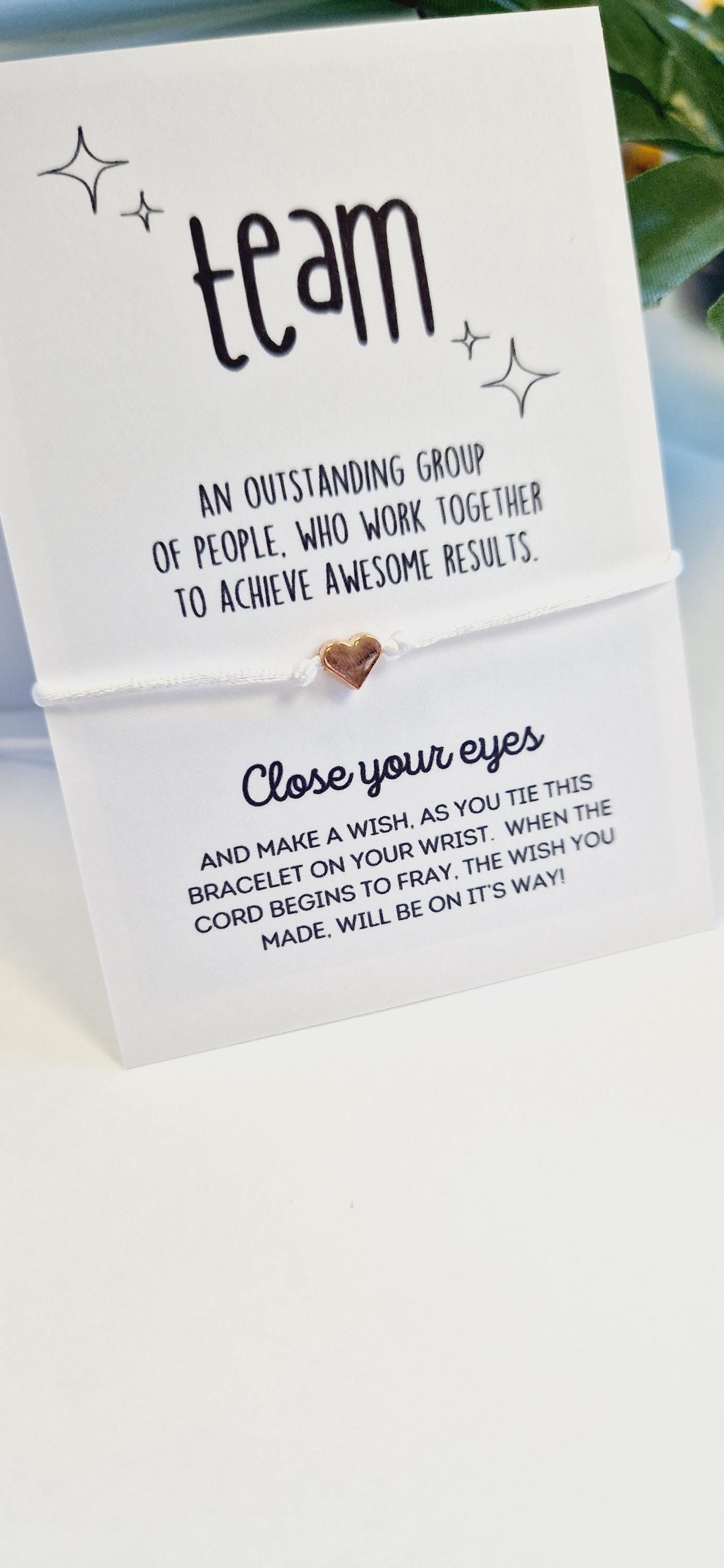 Team Wish Bracelet: Appreciation Gift for Staff & Students