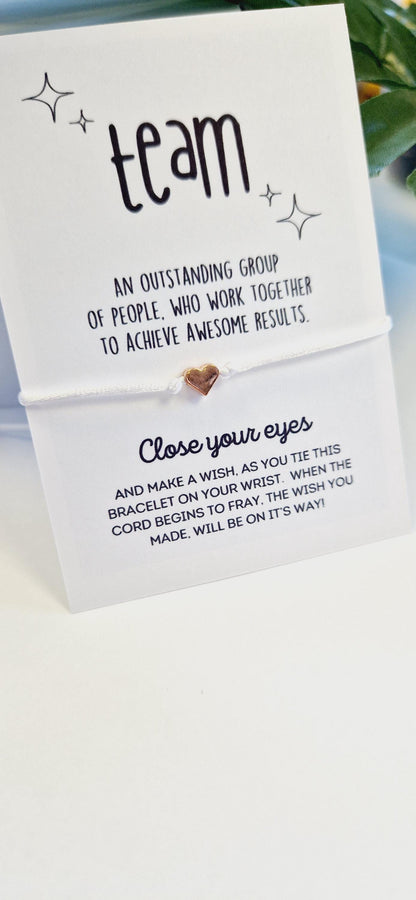 Team Wish Bracelet: Appreciation Gift for Staff & Students