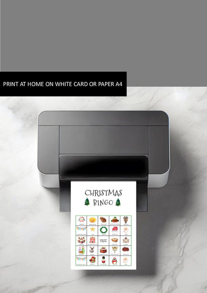 Christmas Bingo Picture Cards I Digital Download I  Printable Christmas Bingo Game for Kids & Adults, Holiday, Work Christmas Party I A4