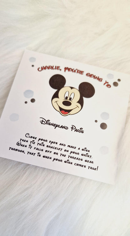 Minnie Mouse, Mickey Mouse Disney Wish Bracelet – Disney Birthday Favour