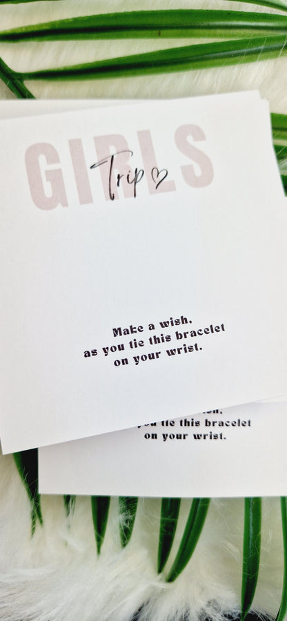 Girls Weekend Wish Bracelet, Heart Charm, Friendship Jewelry