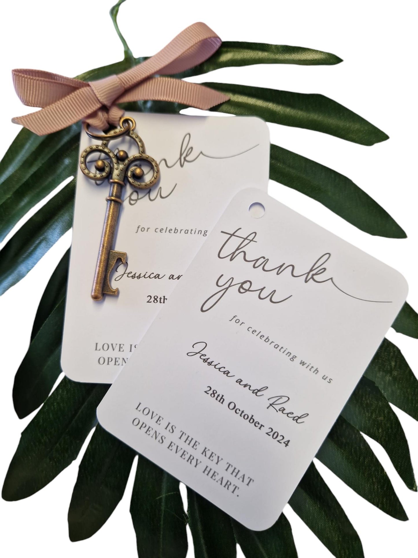 Personalised Wedding Favour Guest Gift I Thank you Wedding favours I  Key Bottle Opener I Gift Tag and Ribbon