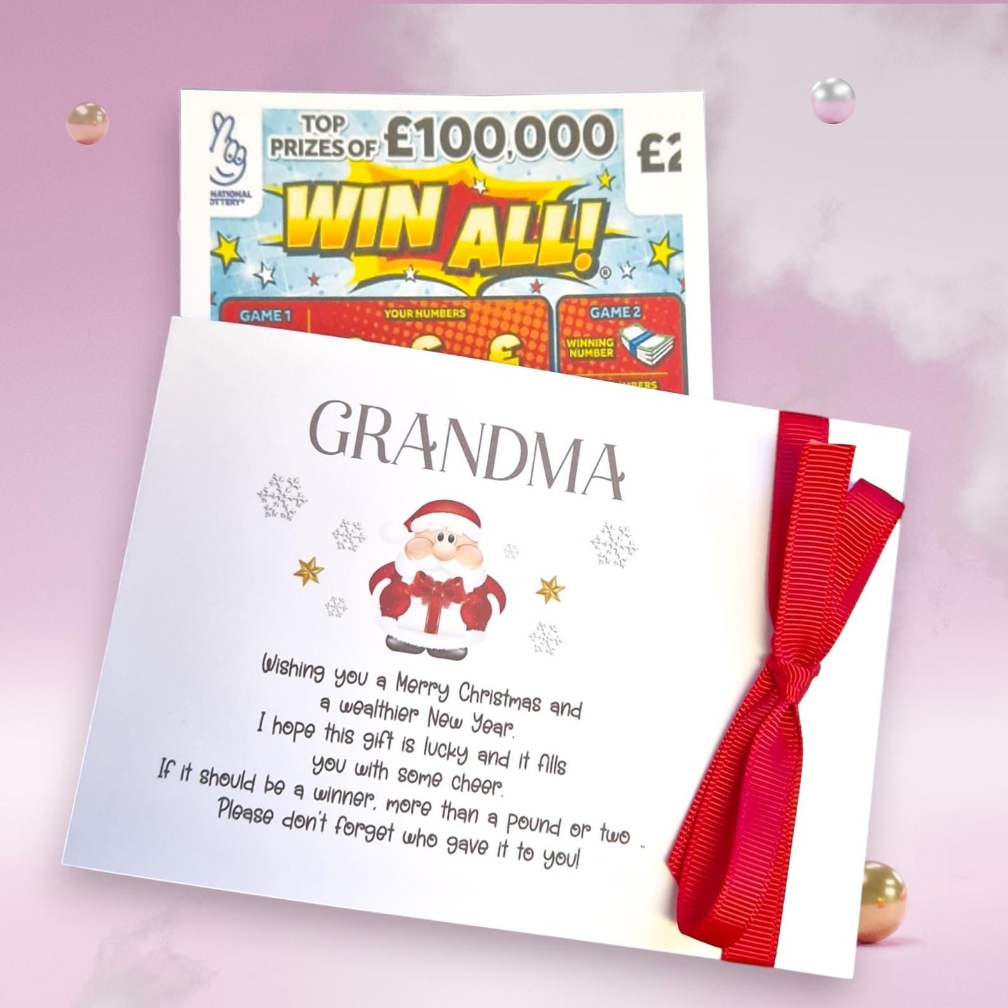 Personalised Novelty Christmas Lottery Ticket Holders -Scratch Card -Gift Card Holder I Table Decoration I Cracker alternative I Funny -P88