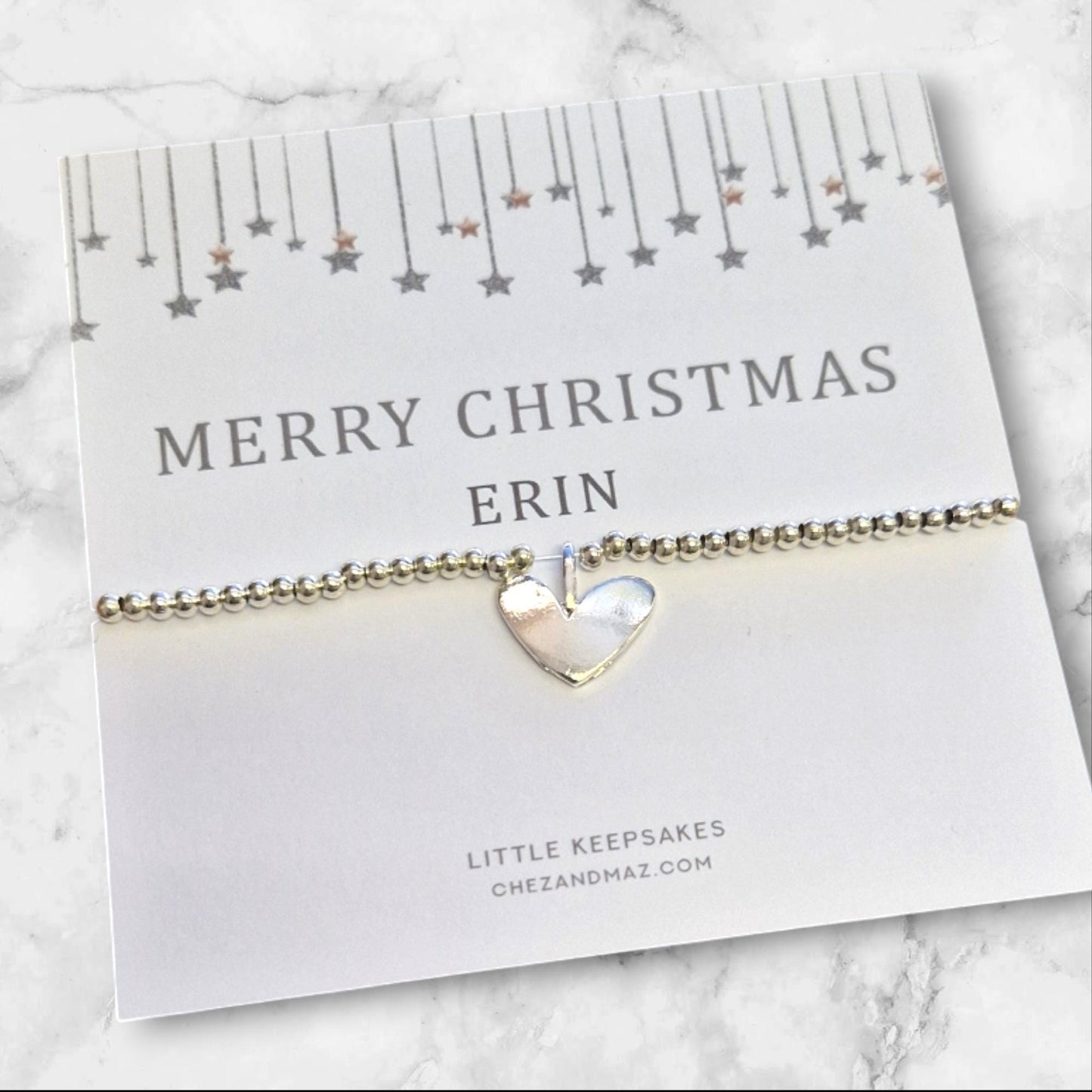 Personalised Merry Christmas Silver Plated Bracelet – Festive Gift for Her, Stocking Filler, Secret Santa, Holiday Jewellery, Xmas Gift Idea