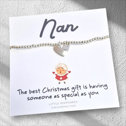 Nan, Nanny, Grandma I Someone as special as you I Cute Christmas Gift I Silver Plated Charm Bracelet - CC44